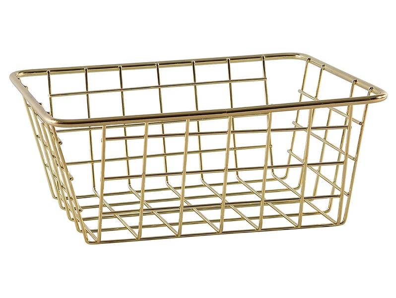 Kosz do przechowywania metalowy 8x20 cm złoty