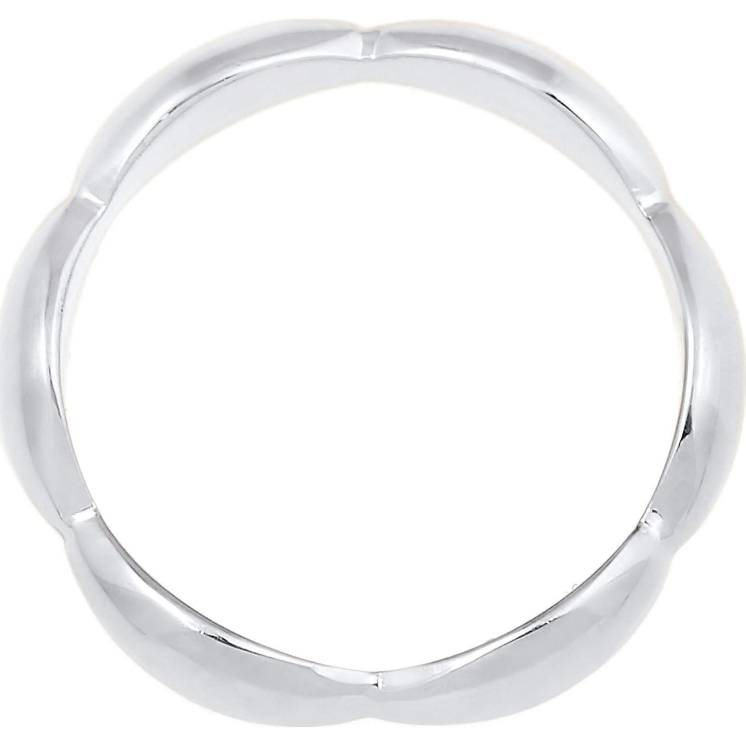 Elli Basic Courbé Geo Look Femme - (925/1000) Argent Plaqué Or