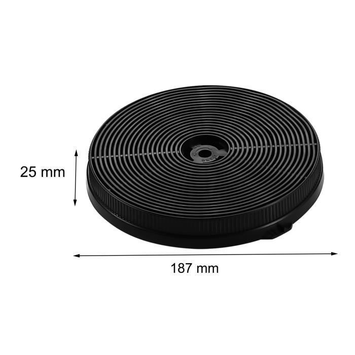 Lot de 2 filtres à charbon de rechange pour hotte TopStrong 187 mm modèle -- tv1360/eutt0660/wh0460