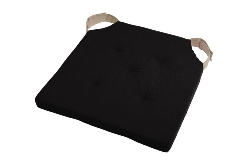 Pikowana poduszka duo 38x38, czarno-beżowa, elegancka