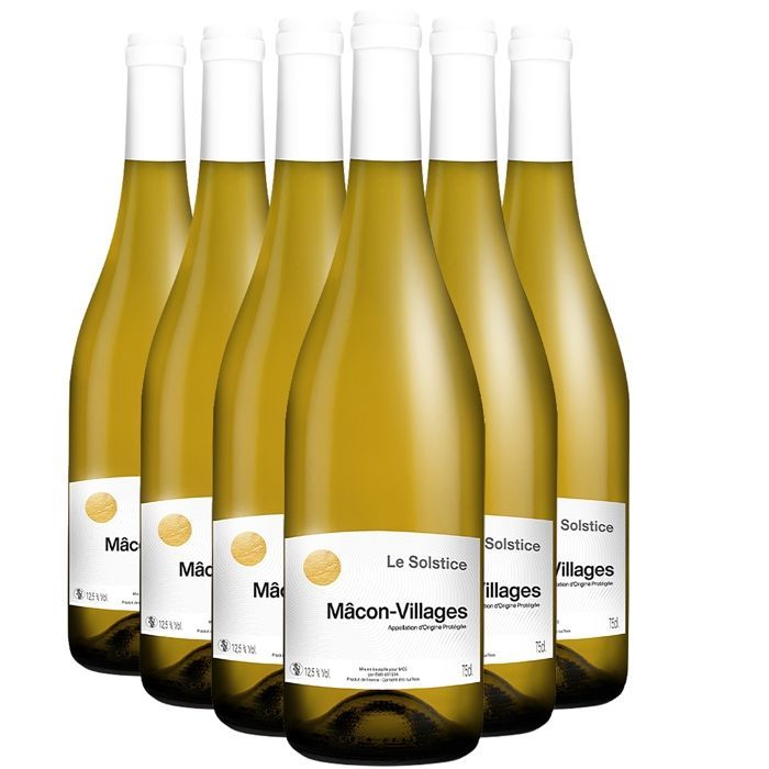 Le Solstice Mâcon Villages 2015 - Vin Blanc de Bourgogne (6x75cl)