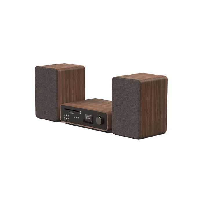Klassinen stereo, kahvinmusta/pähkinänruskea, EU/UK, DAB, DAB+, FM, internetradio, CD-soitin, MP3-äänitiedostomuodot, Bluetooth 5.2, Wi-Fi, 1x