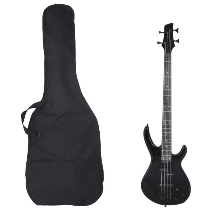 Electric bass guitar for beginners with black bag 4 4 46
