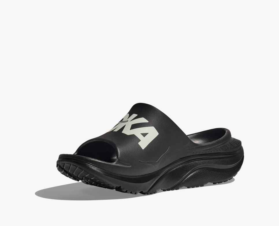 HOKA Pantofle Ora Athletic černé/bílé