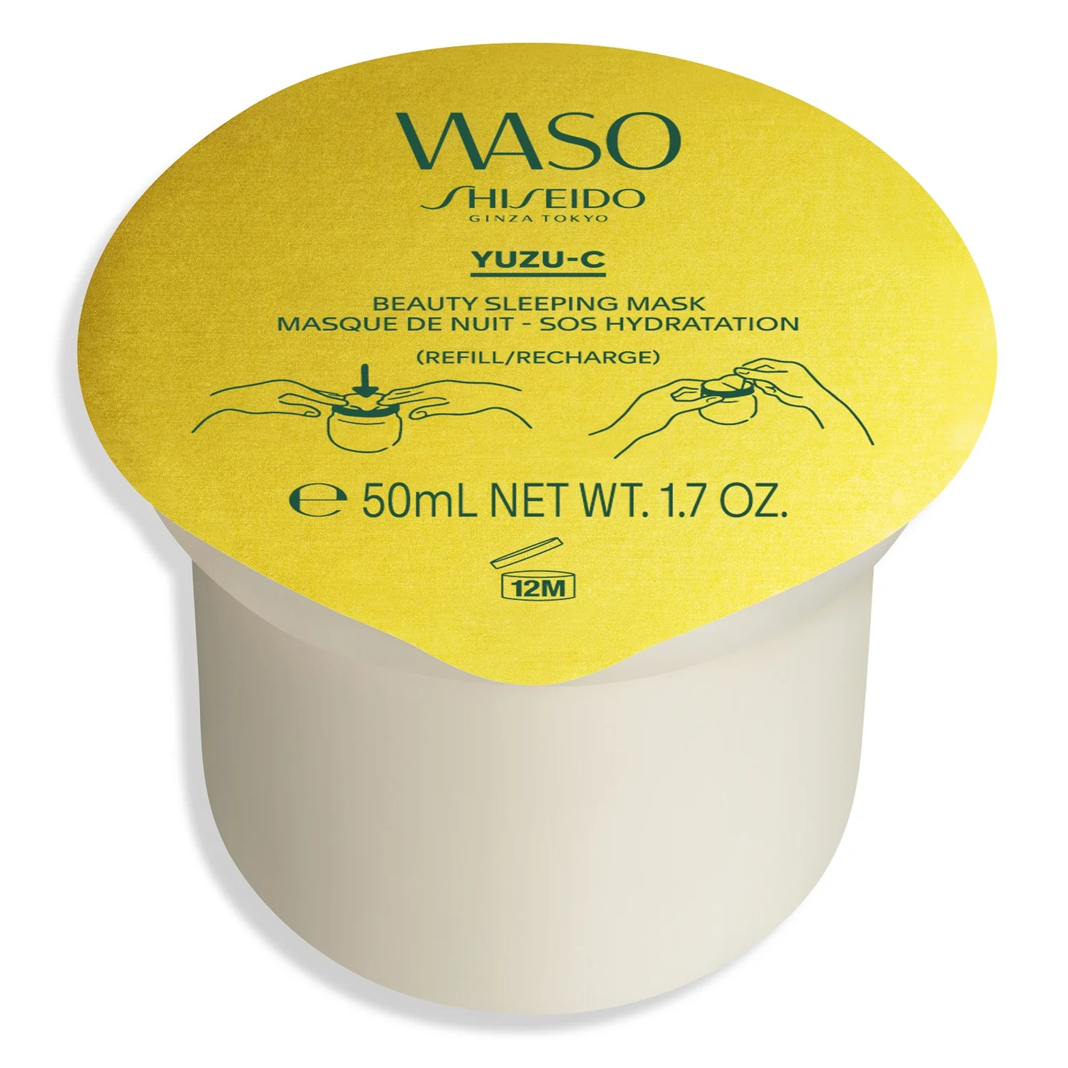 Waso YUZU-C Beauty Sleeping Mask REFILL - Tratt.globale viso notte , Maschera Idratante viso