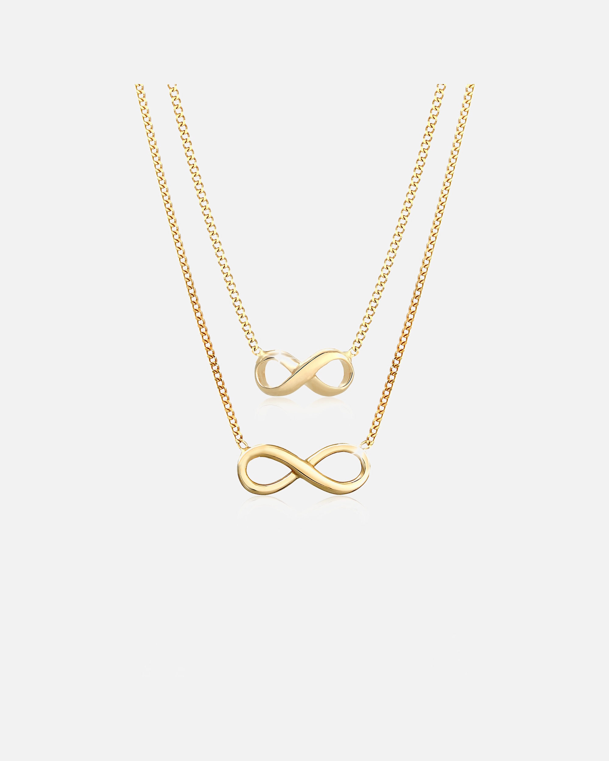 Elli Symbole Infini Amour Mére Enfant Ensemble Collier Femme - (925/1000) Argent