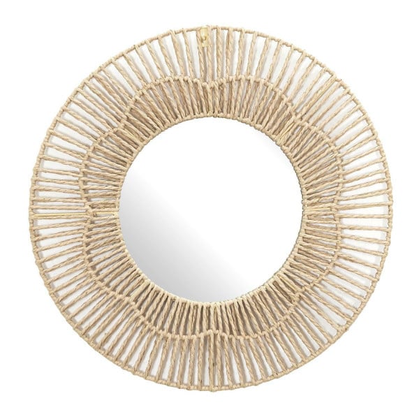 Lustro Nairobia okrągłe 50 cm w stylu boho plecione