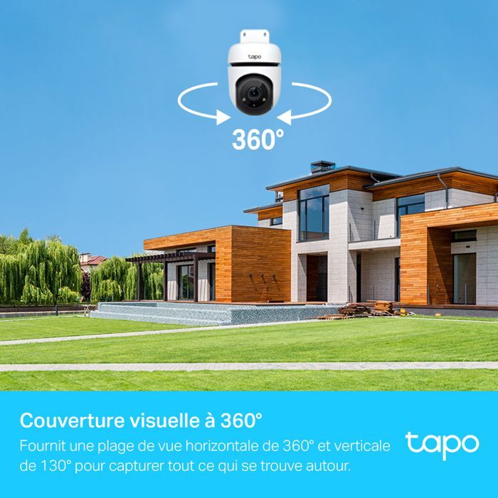 Cámara de vigilancia exterior Tapo C500 - 360° 1080p - Visión nocturna - Notificaciones en tiempo real - Detección de personas