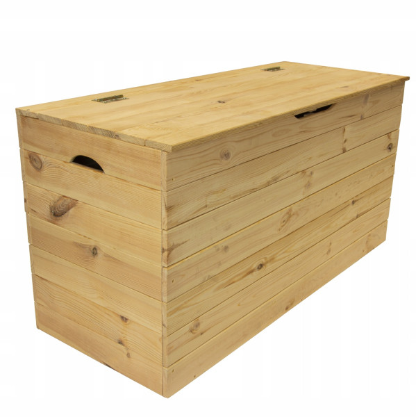 Duża Drewniana Skrzynia Ogród 100x40x50 cm 200L Skrzynka Dekoracja Kufer