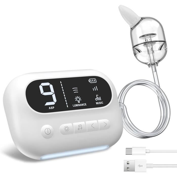 Aspirador nasal para bebés, eléctrico, recargable, con 9 niveles de succión, música y luz, PZCC