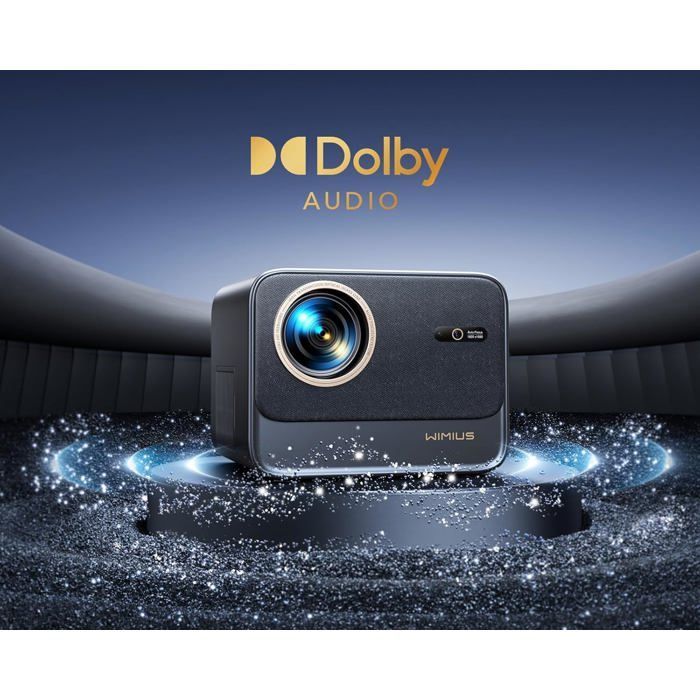 Vidoprojecteur 4K WiFi Bluetooth - SUTEO - Certifié Netflix/Dolby - WiMiUS K9 - 35000 Lumens - Mise au point automatique