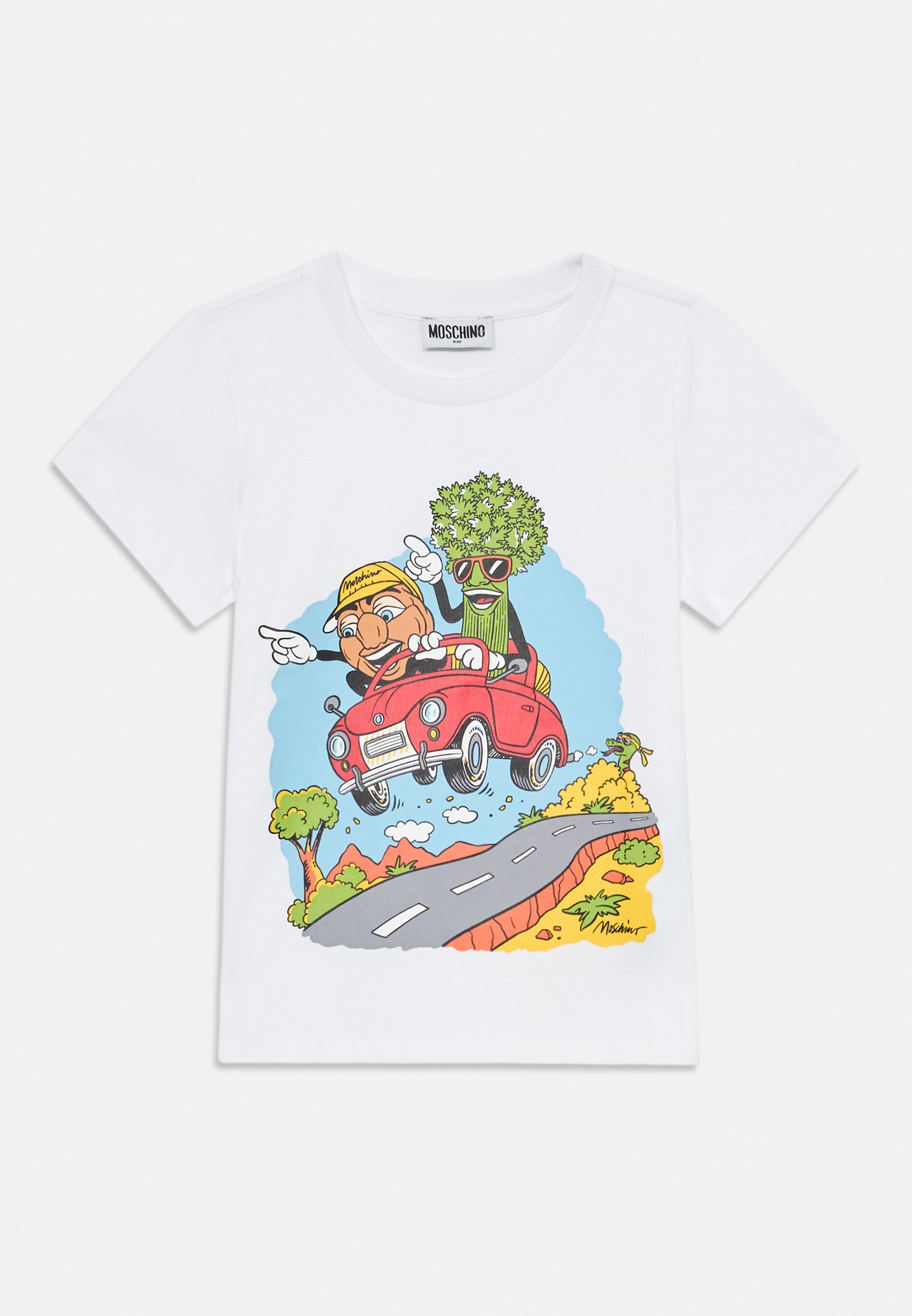 MOSCHINO Print marškinėliai - bianco ottico