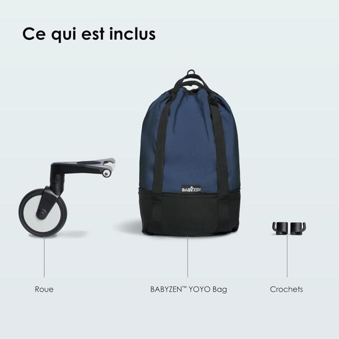 Sac YOYO+ - BABYZEN - Marine - 4 roues - Bébé - Poussette citadine
