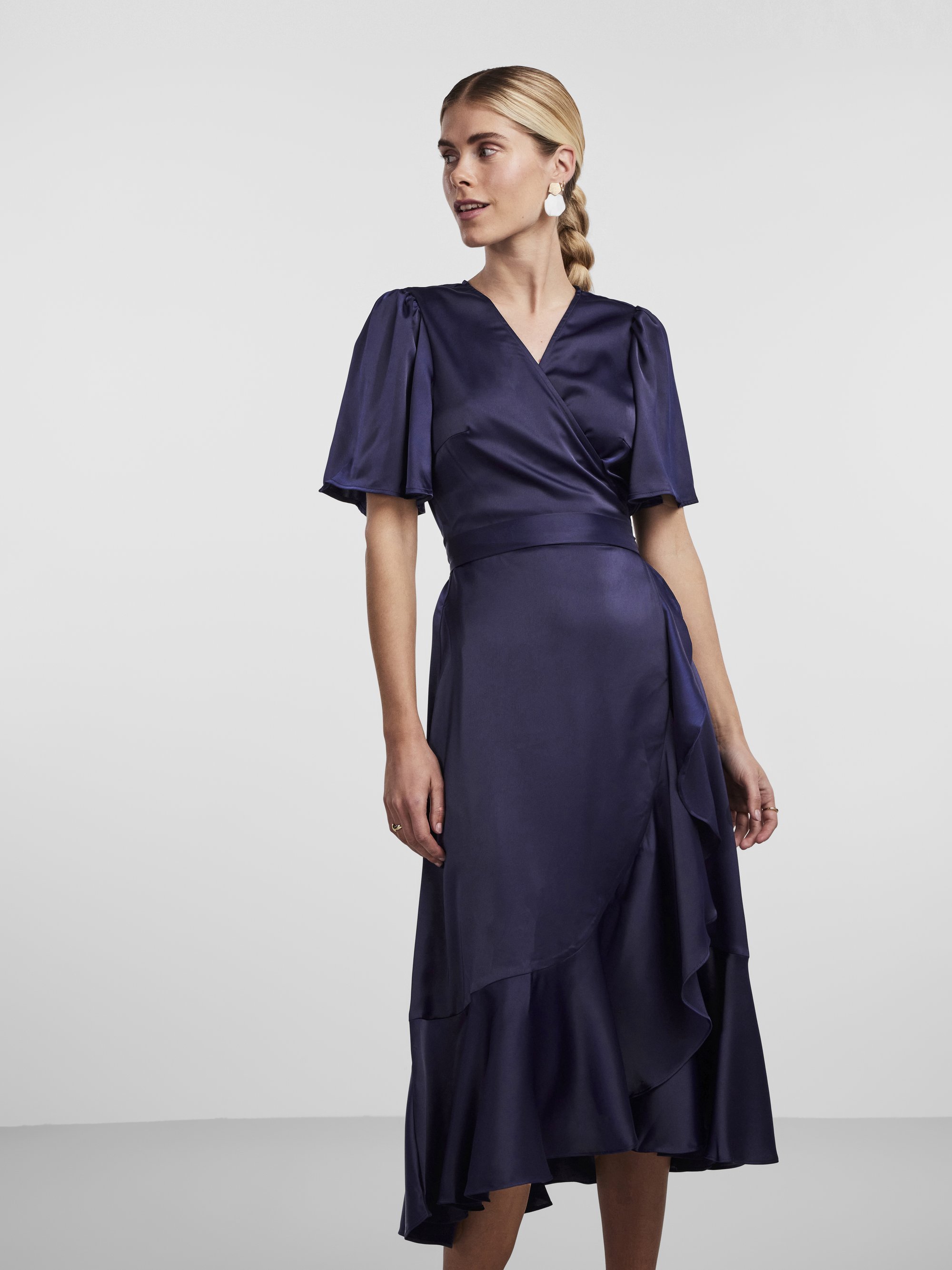 YAS YASTHEA MIDI-wikkeljurk - Feestkleding - avondblauw