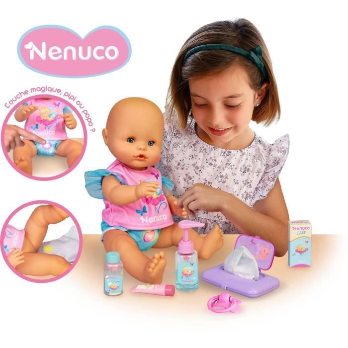 Boneca Interativa NENUCO com Fralda Mágica - Rosa - Acessórios inclusos