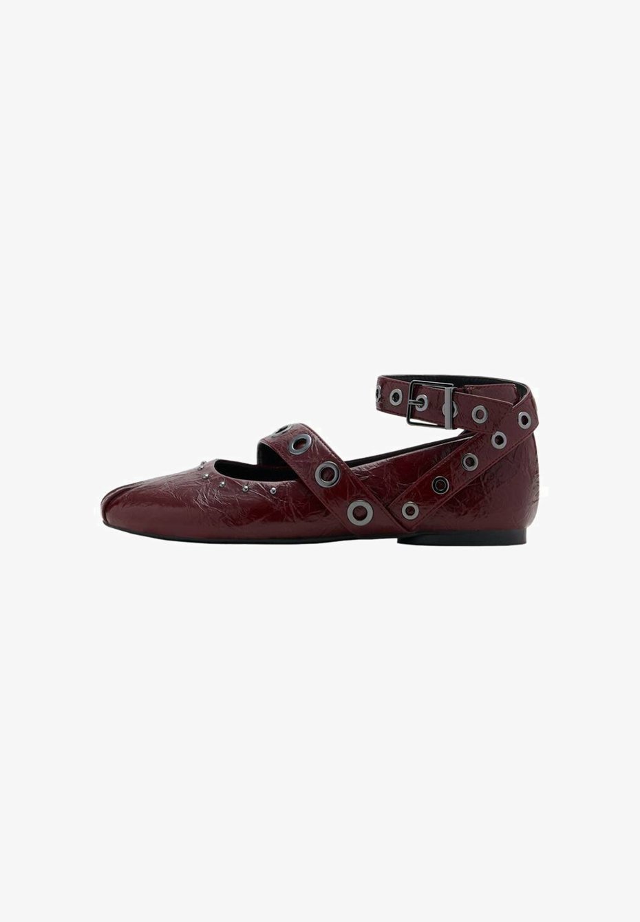 Mango Kids BALLERINA TEEN - Ballerine con cinturino alla caviglia - bordeaux