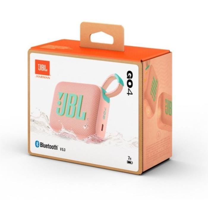 Altavoz Bluetooth ultraportátil - JBL GO 4 - Bluetooth 5.3 - Rosa