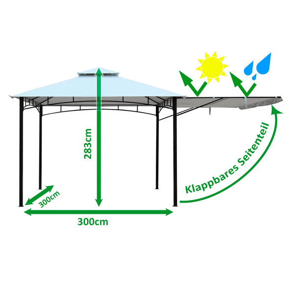 Grand Valley garden and party tent with fabric roof