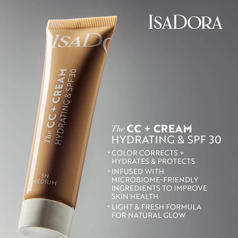 IsaDora CC + kremas drėkinamasis CC kremas su SPF 30