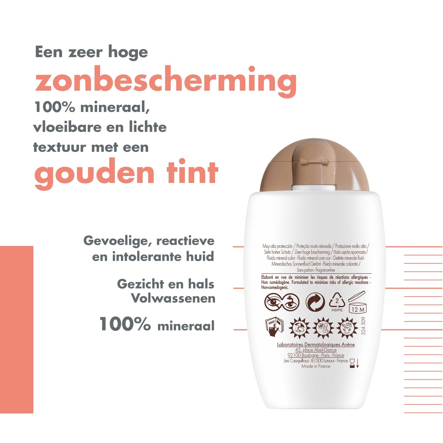 Avène Solaire tonirana mineralna krema za sunčanje SPF 50+ - 40 ml