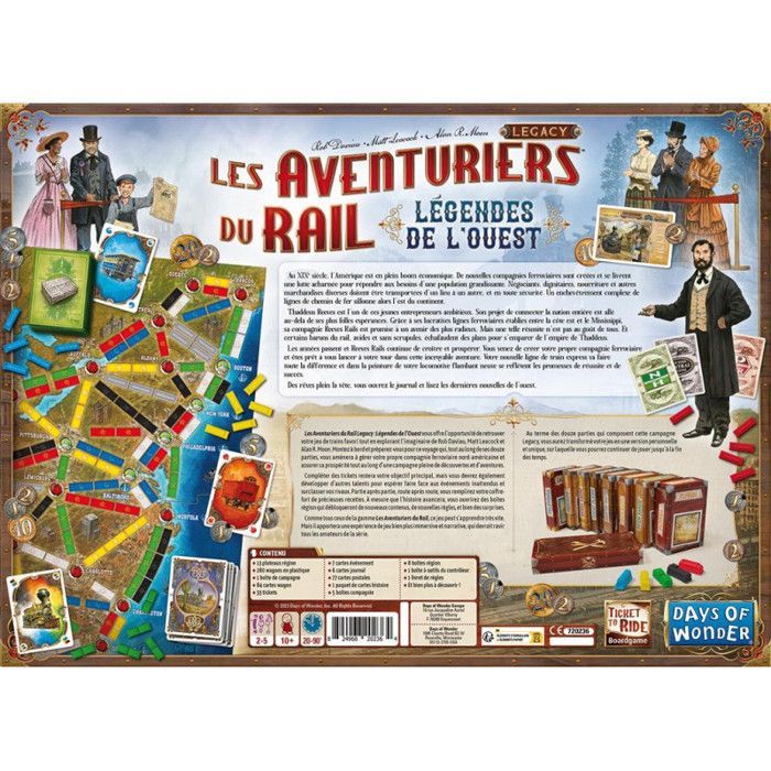 Juego de mesa - Ticket to Ride - Legacy - De 2 a 5 jugadores - Mayores de 10 años