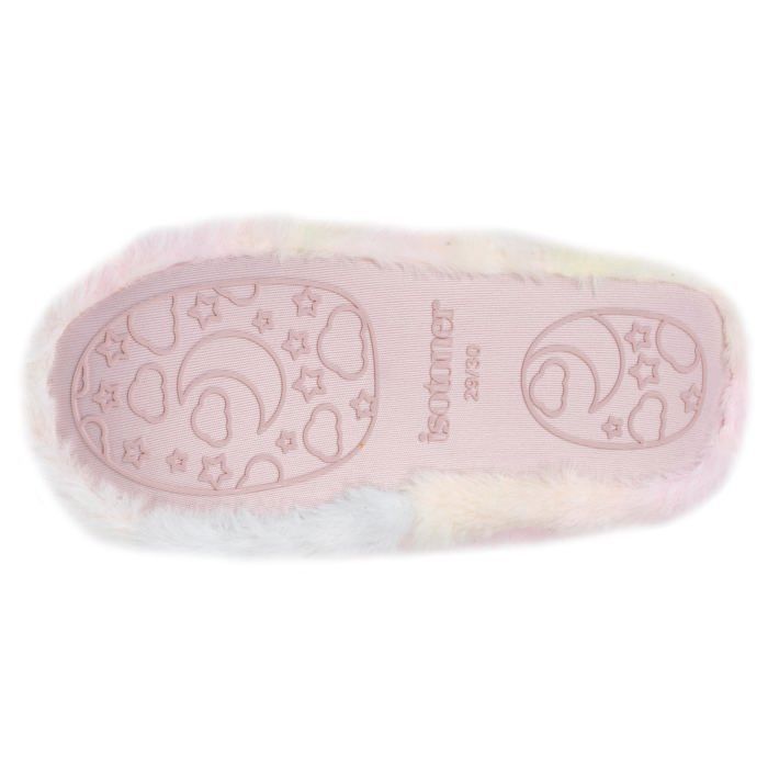 Pantuflas Isotoner de piel sintética, multicolor, suela antideslizante para niñas