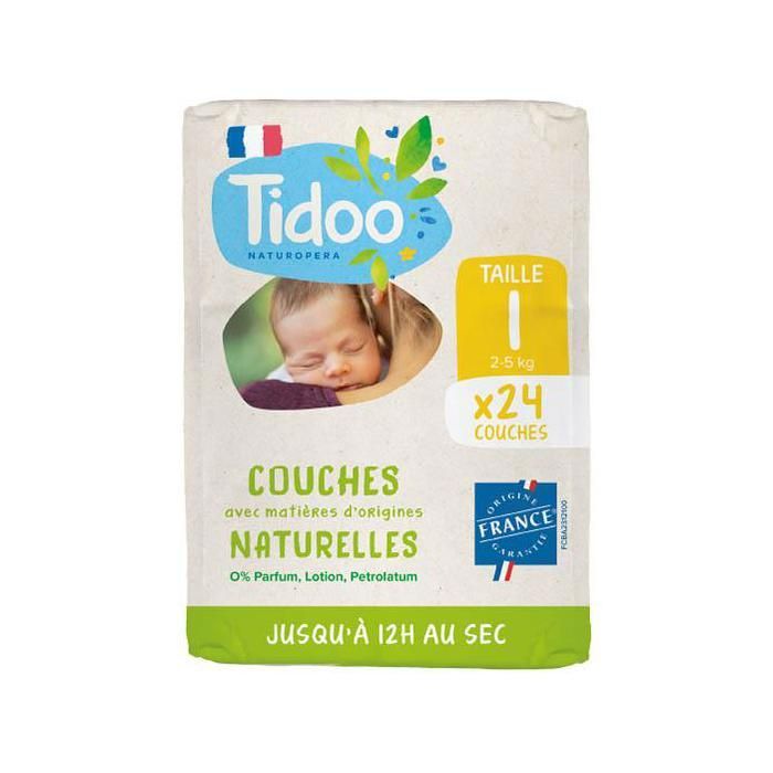 Tidoo Couche Écolabellisée Taille 1 (2-5kg)