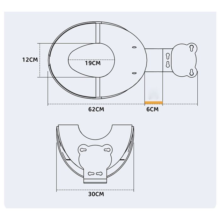 Réducteur de toilette enfant pliable - Avec barrière anti-urine en caoutchouc souple - Adaptateur universel pour toilettes