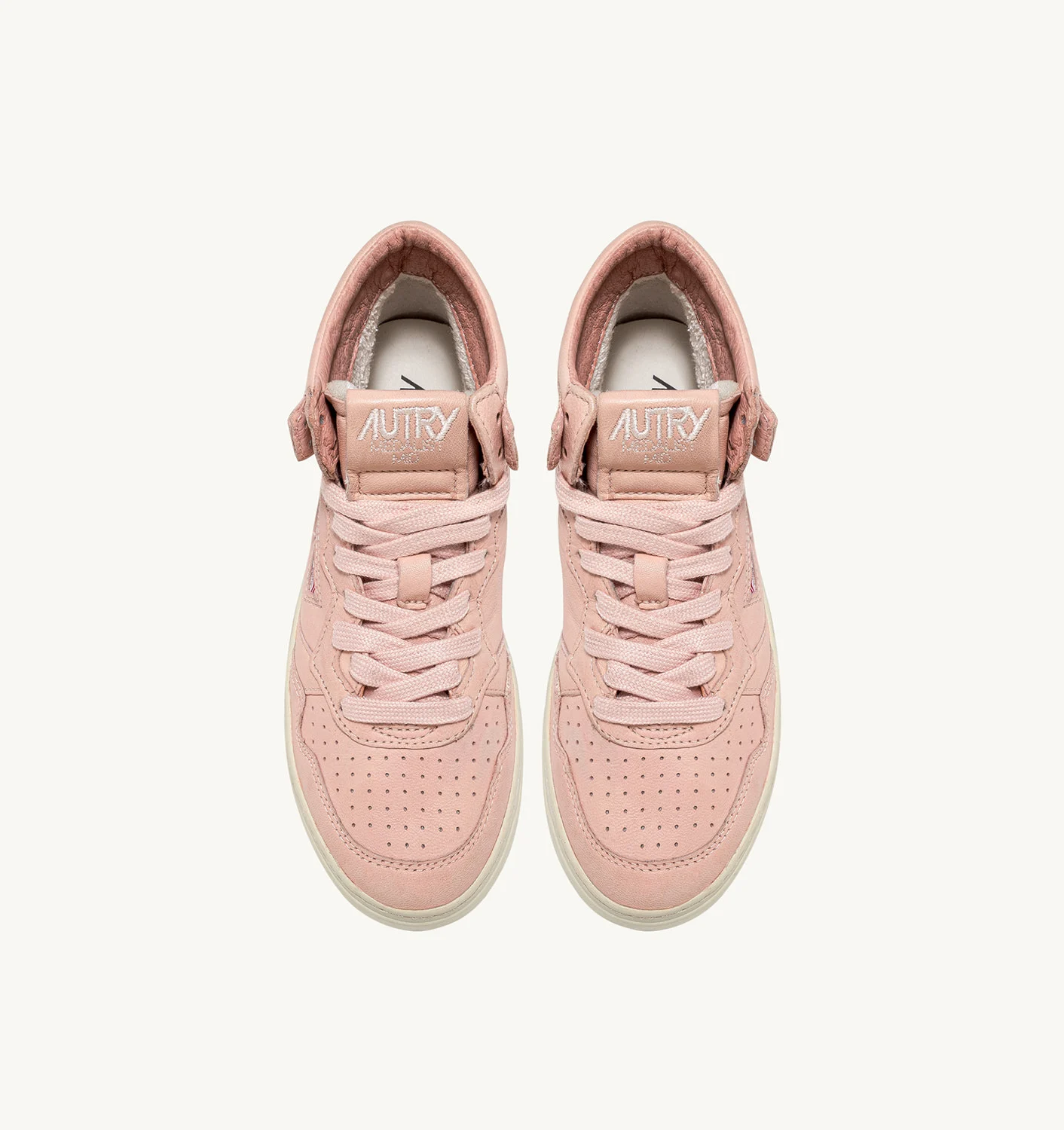 Adidași Medalist Mid din piele de capră moale, culoare piersică