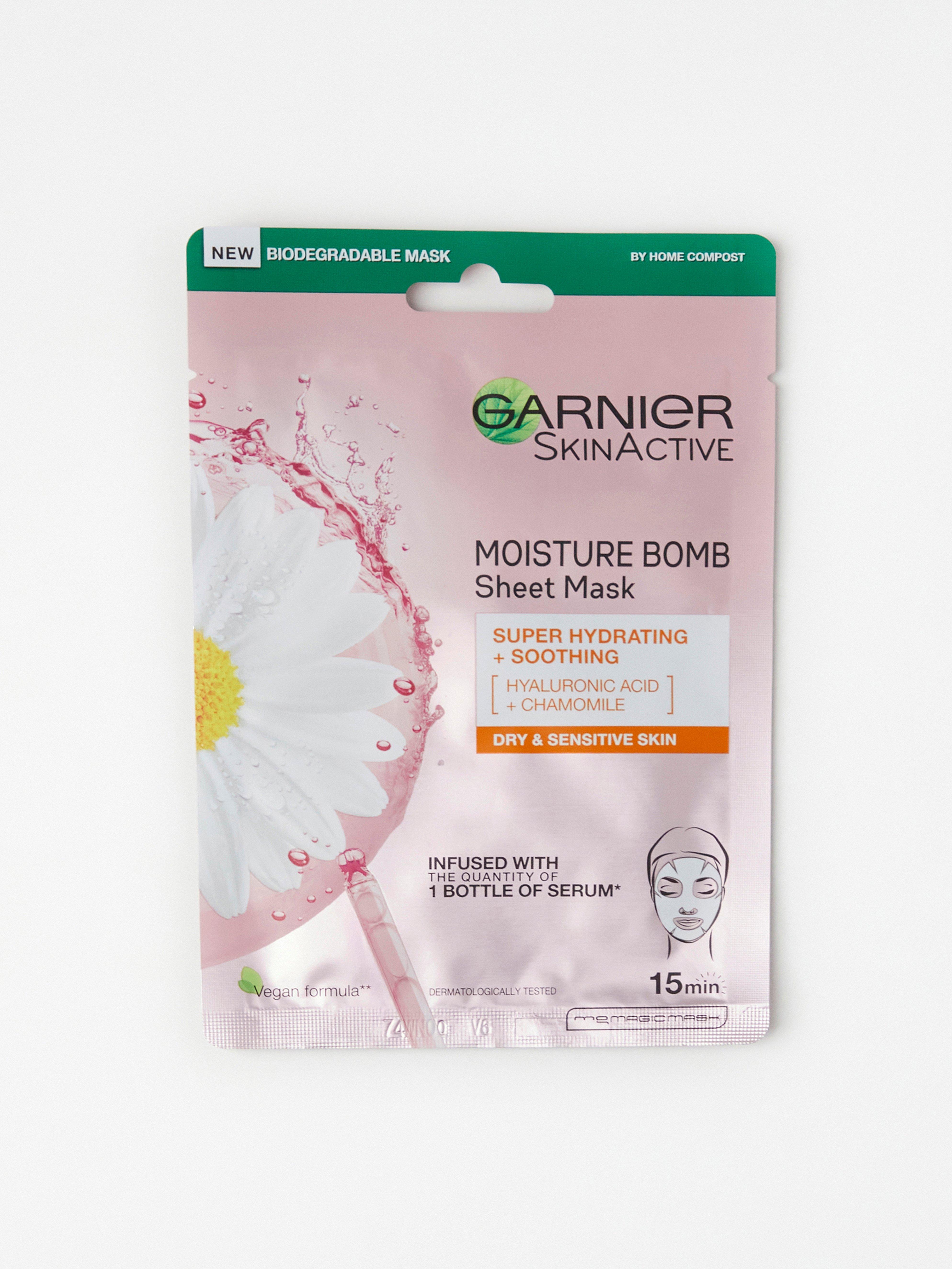 Garnier Skin Active Moisture Bomb Tissue Mask NAWILŻAJĄCA MASKA ŁAGODZĄCA