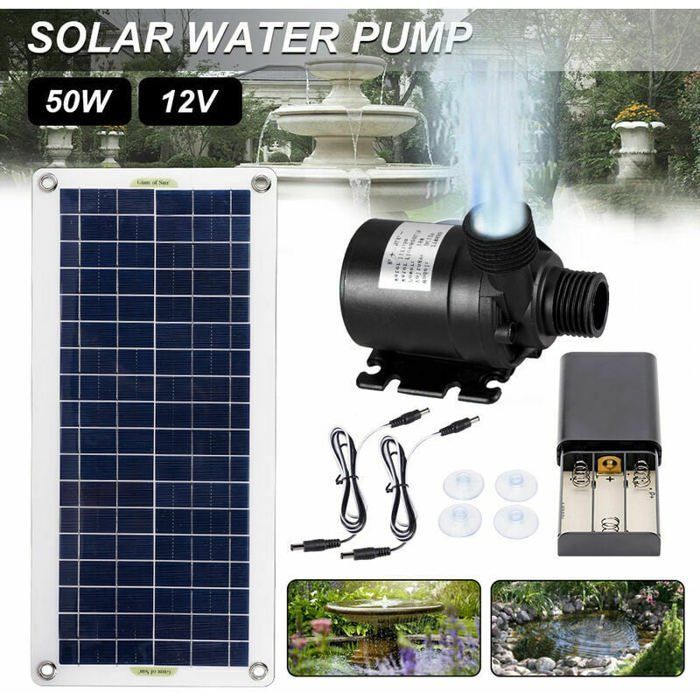 Bomba de agua solar sin escobillas Odipie de 800 l/h y 50 W, ultra silenciosa, con motor SubSN, ideal para decorar fuentes de jardín.