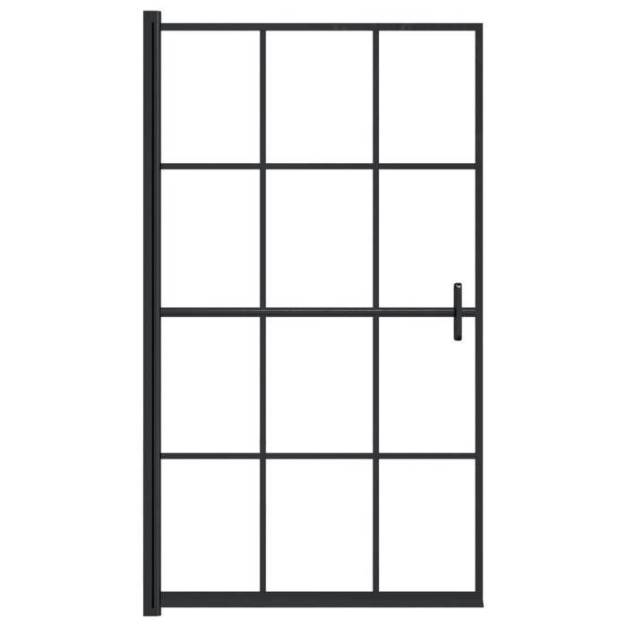 NUEVO* Mampara de ducha - UU - Cabina de ducha - ESG 80x140 cm Negro CHY850296