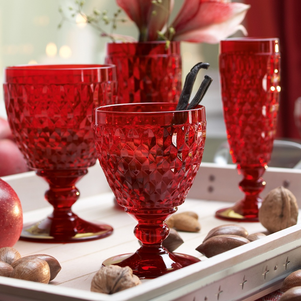 Verre à vin blanc Villeroy & Boch, teinté rouge (couleur Boston) - 1 pièce