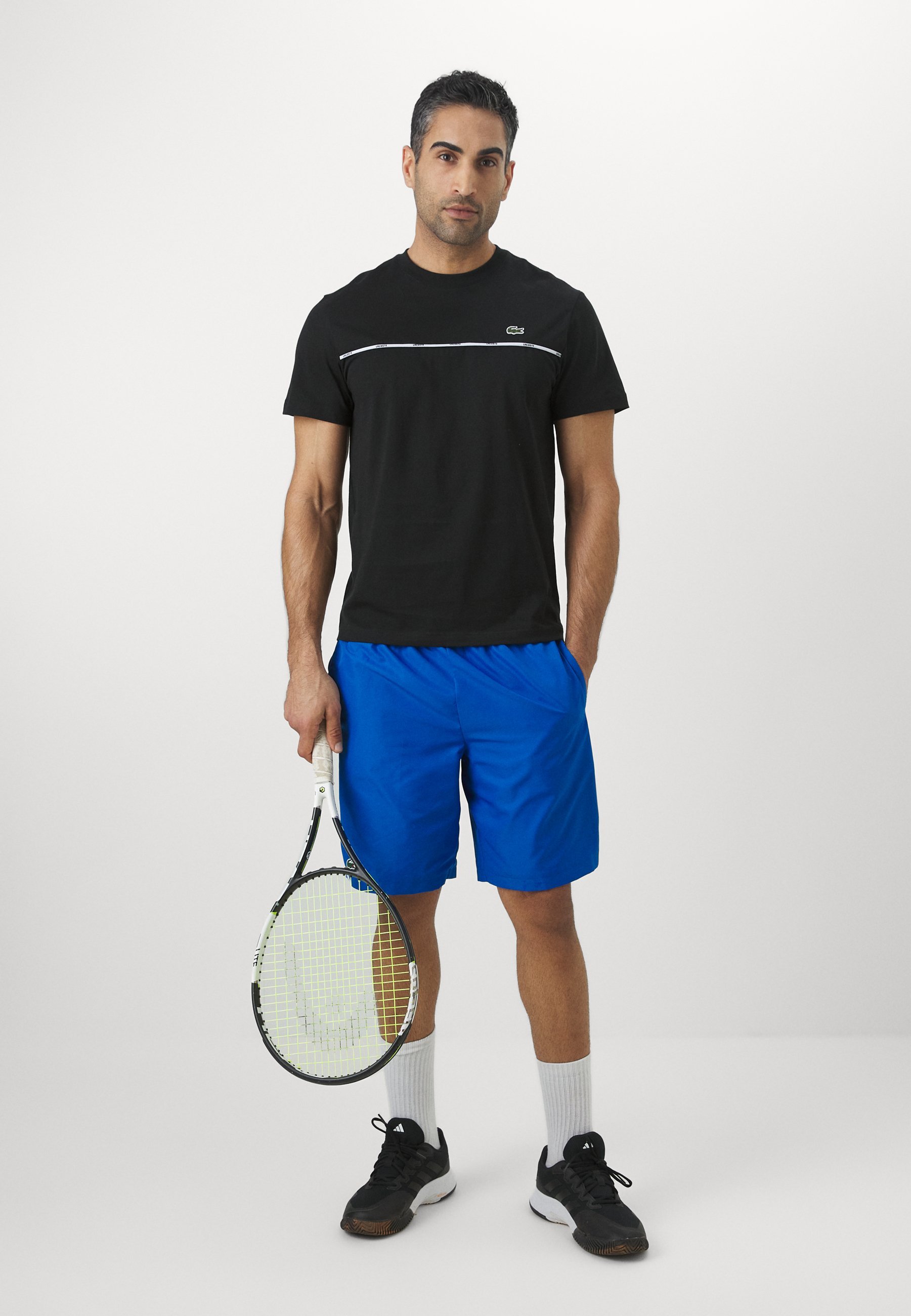 Lacoste Sport TAPE - T-shirt met print - zwart