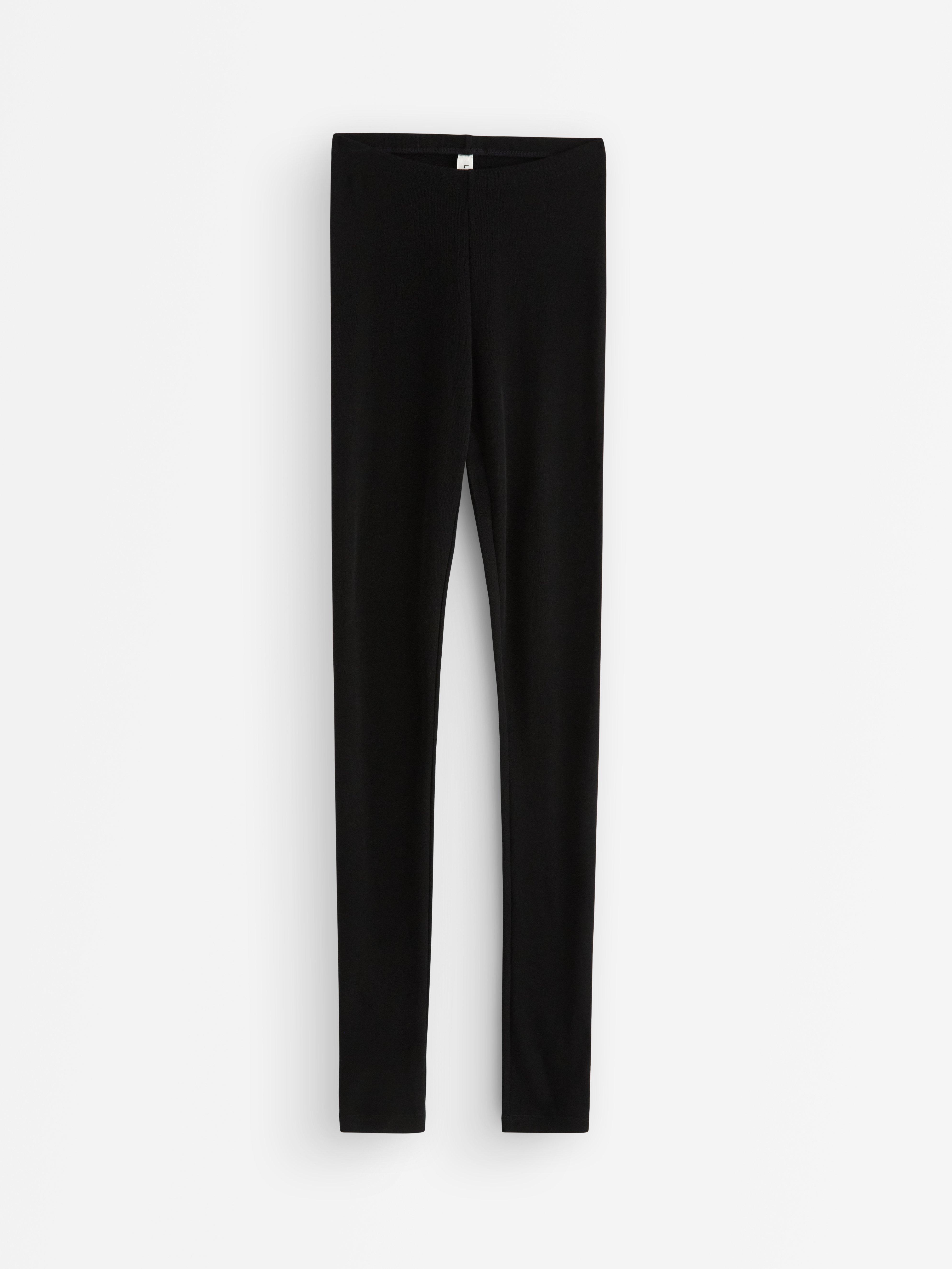 Leggings en laine mérinos noirs