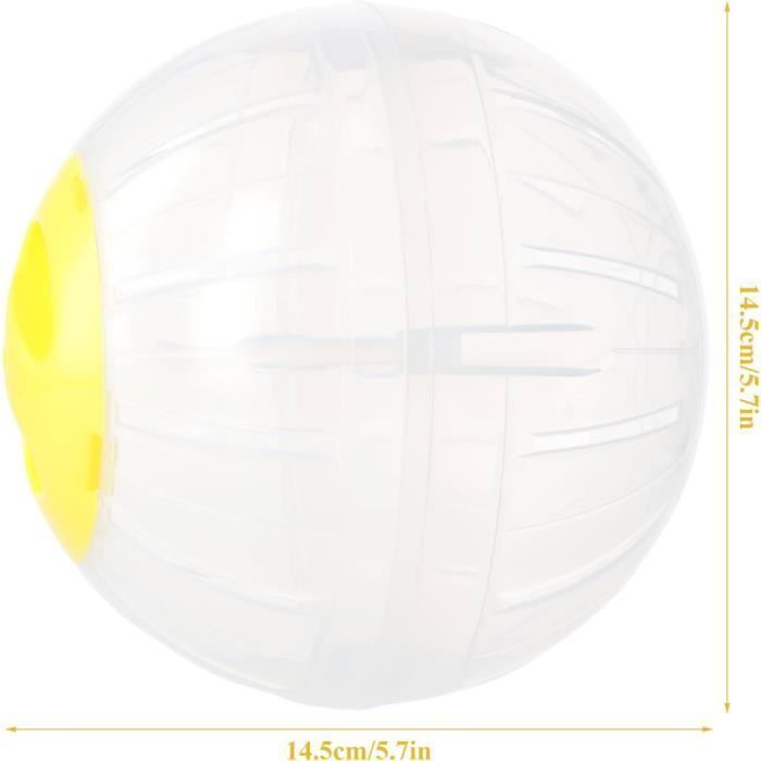 Hamsterlaufball – Transparent – 14,5 cm – Optimale Belüftung – Umweltfreundliche Herstellung – Laufrad für Nagetiere