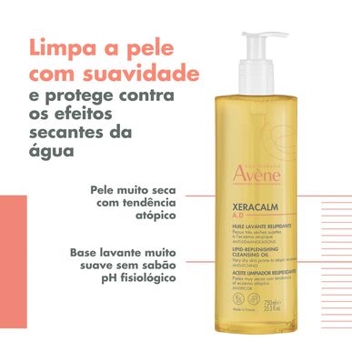 Avène Xeracalm AD Lipid-påfyllende renseolje for tørr, atopisk og kløende hud 750 ml