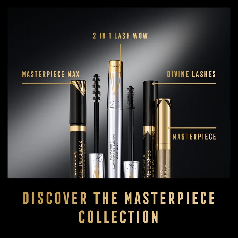 Max Factor Masterpiece Lash Wow maskara 2 v 1 za volumen, podaljševanje in kodranje trepalnic
