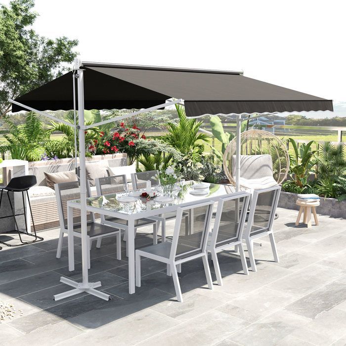 Toldo Outsunny - Acero - 300x295x255cm - Gris