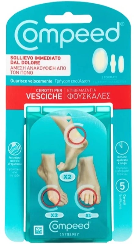 COMPEED Compeed blaarpleisters, mix van 5 stuks, ondersteunen natuurlijke genezing