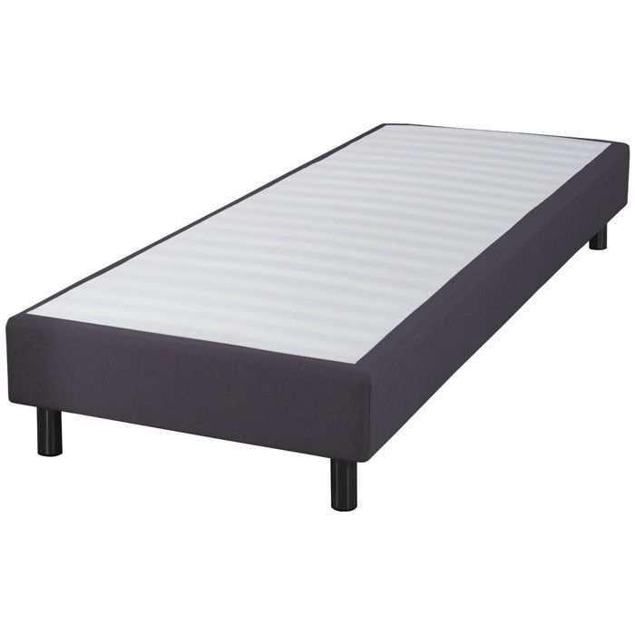 Sommier + jeu de pieds 90x190 Newkit Anthracite