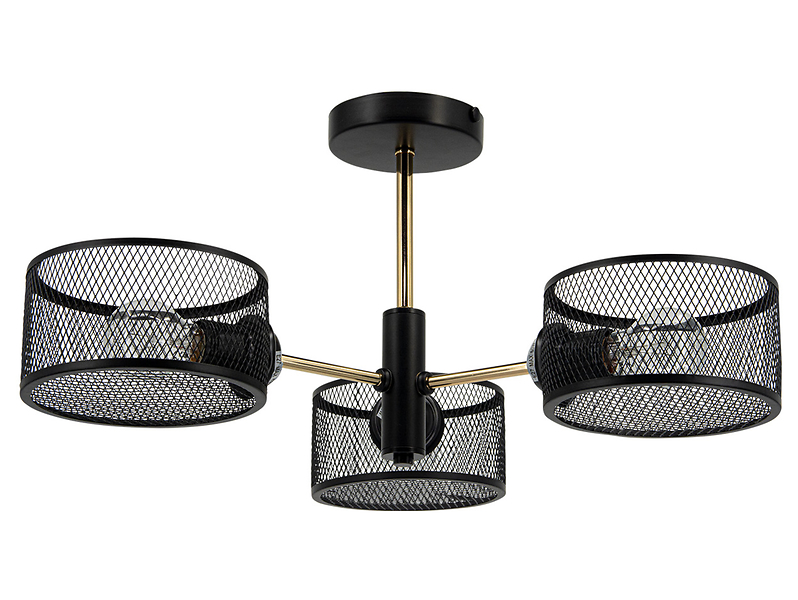 Lampa sufitowa Vito 3-punktowa metalowa czarna