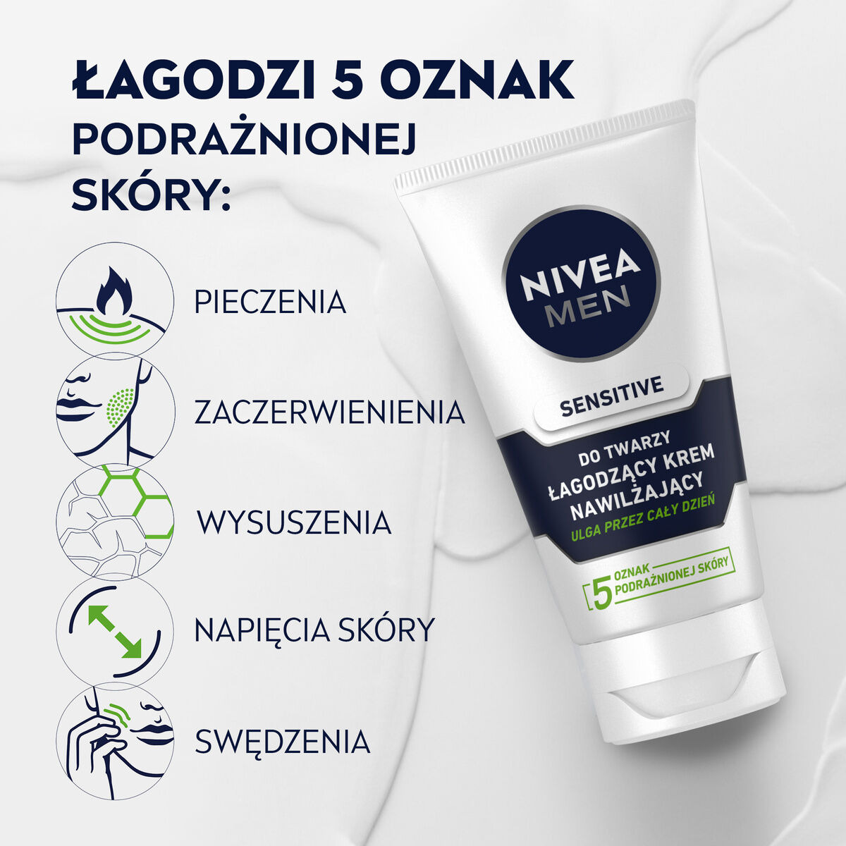 Nivea Men pomirjujoča vlažilna krema za obraz 75 ml za občutljivo moško kožo