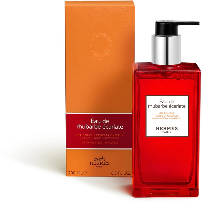 HERMÈS Le Bain Eau de rhubarbe écarlate gel za prhanje za telo in lase