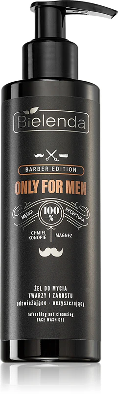 Gel de limpeza facial e para barba Bielenda Only For Men Barber Edition
