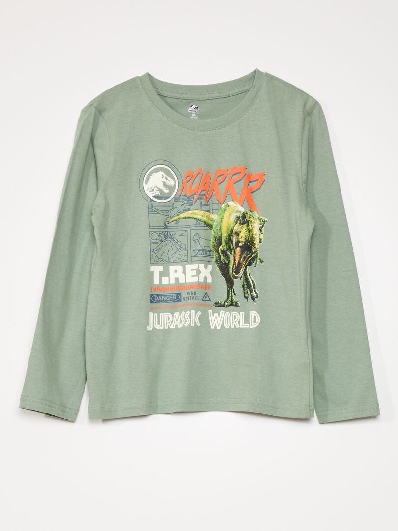 Pijama largo - 'Jurassic Park' - 2 piezas - Caqui