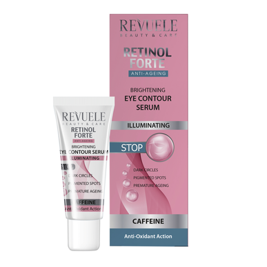 Revuele Retinol Forte serum za predel okoli oči, posvetljevalni serum proti nepravilnostim 25 ml