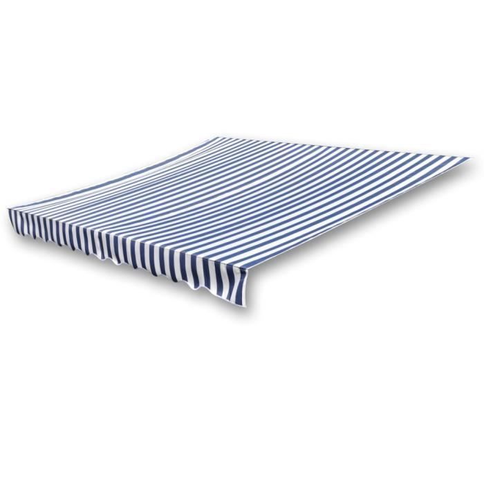 Toldo - KAI - Manual - 3 x 2,5 m - Protección UV - Azul y blanco