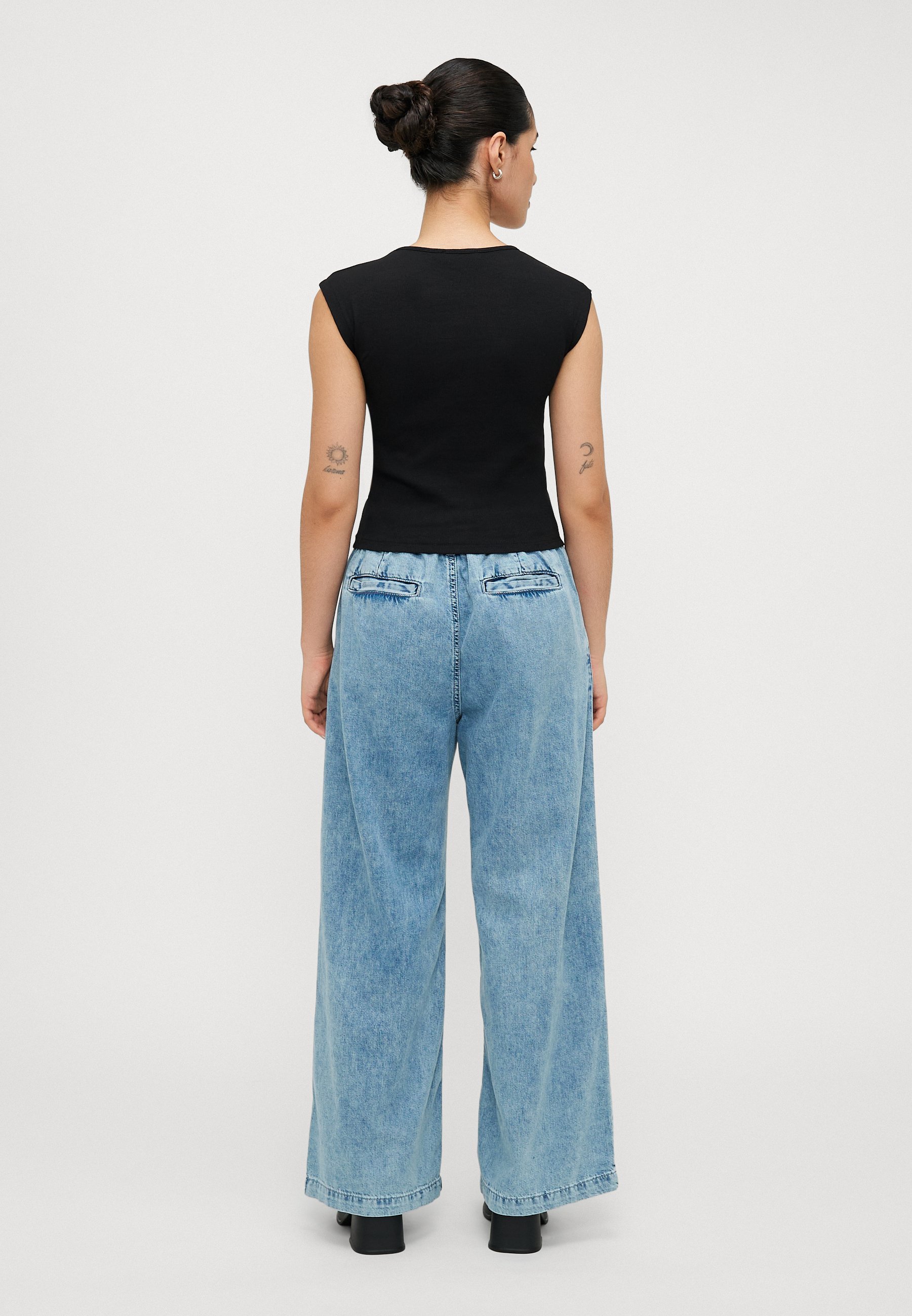 Even&Odd Petite 2 PACK - Tricou simplu - negru și egretă