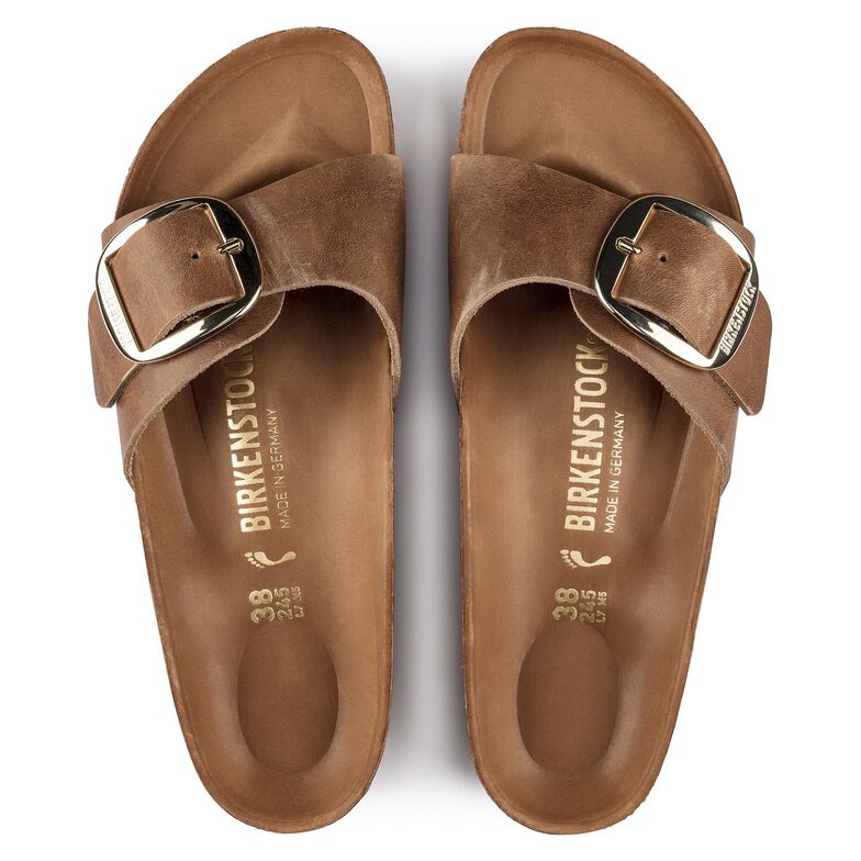 Madrid Big Buckle Pelle oliata - Cognac Cognac